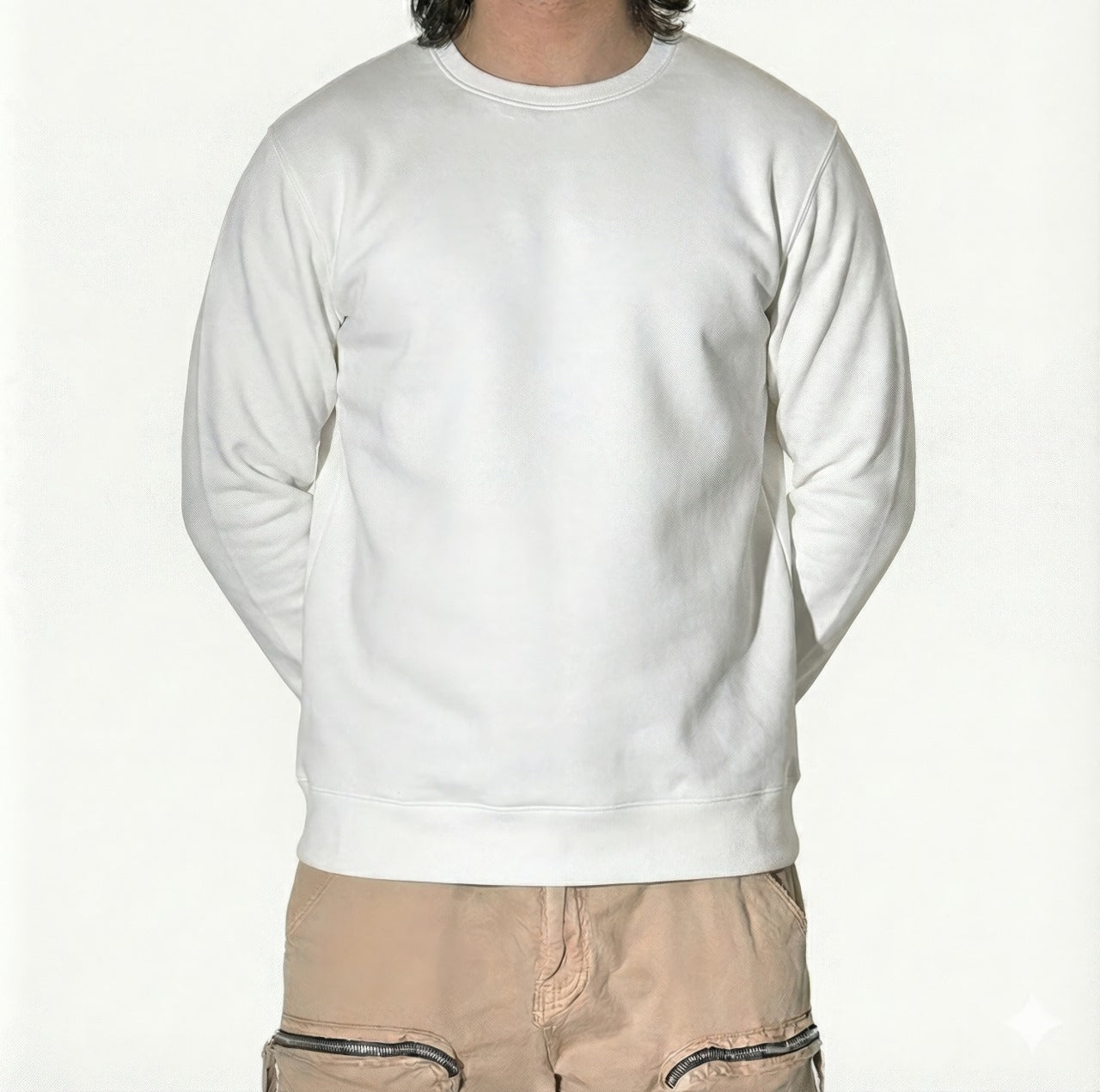 Premium White Sweatshirt